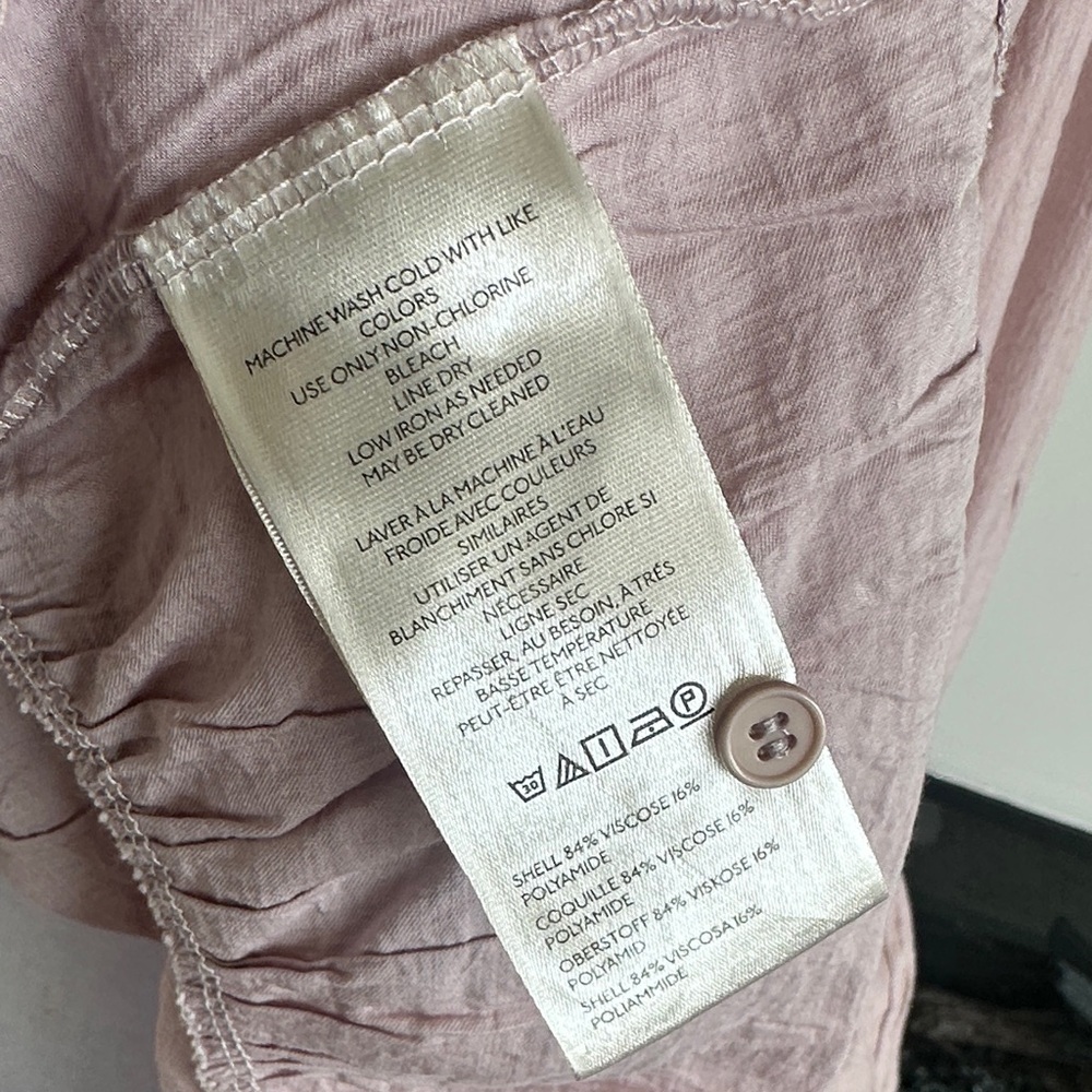Anthropologie Dusty Pink Ruffled Peplum Blouse - Picture 7 of 9